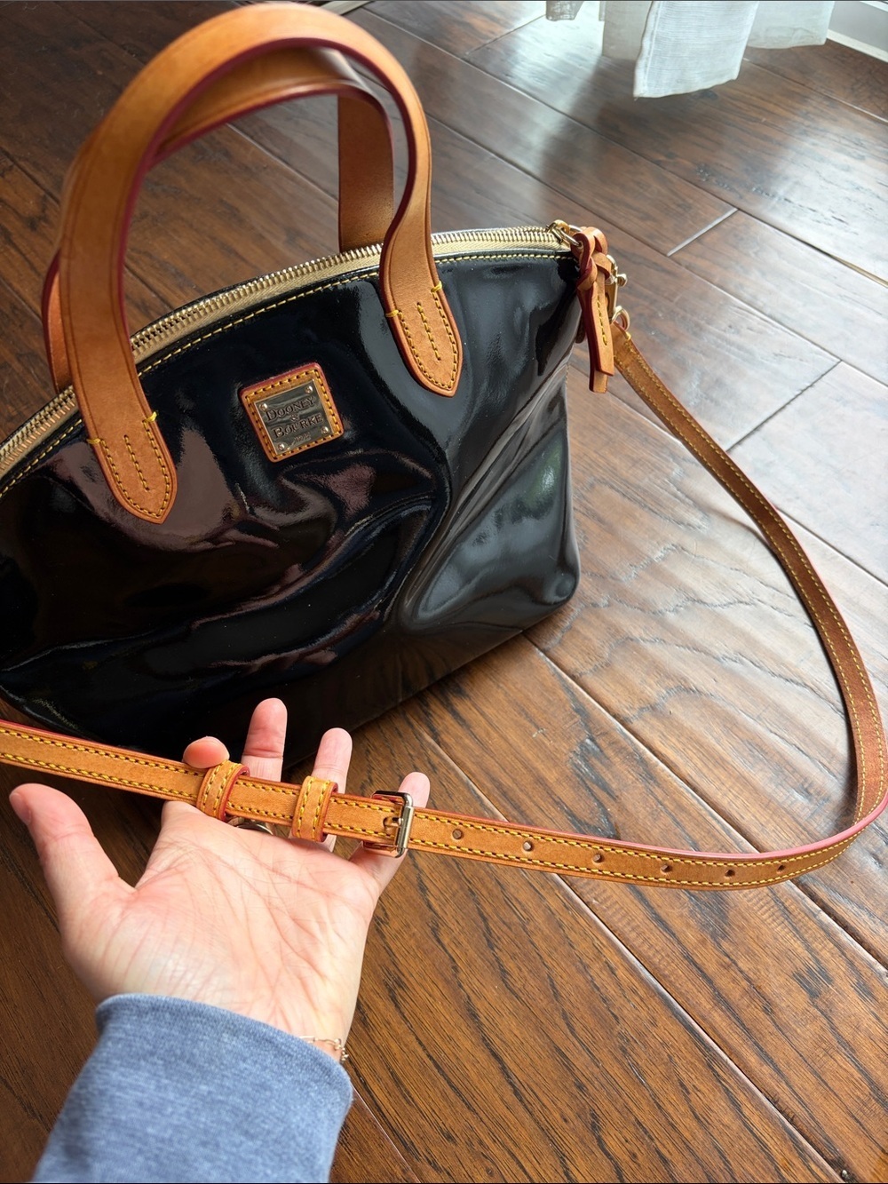 Dooney & Bourke Black Patent Satchel - Picture 10 of 10